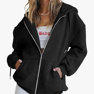 Large Black EFAN Oversized Jacket